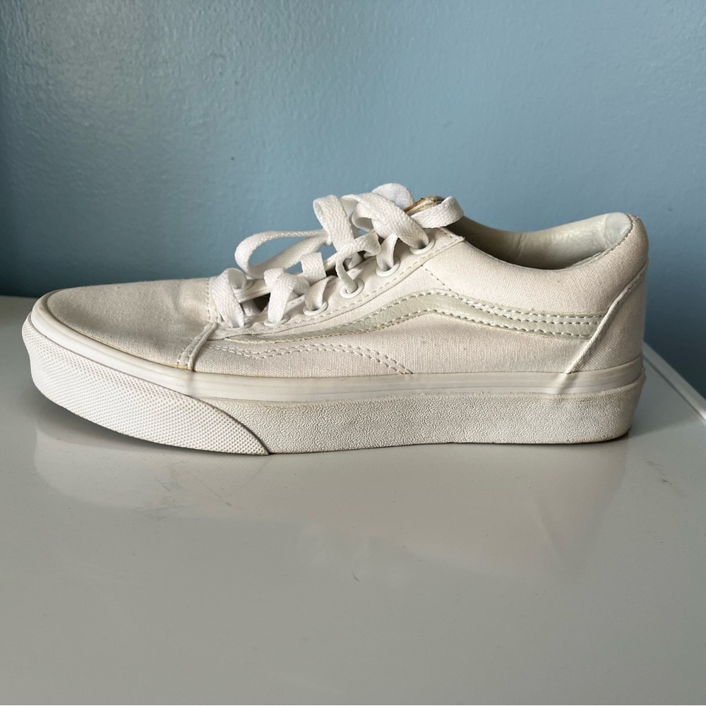 Vans Women's White Canvas Sneakers